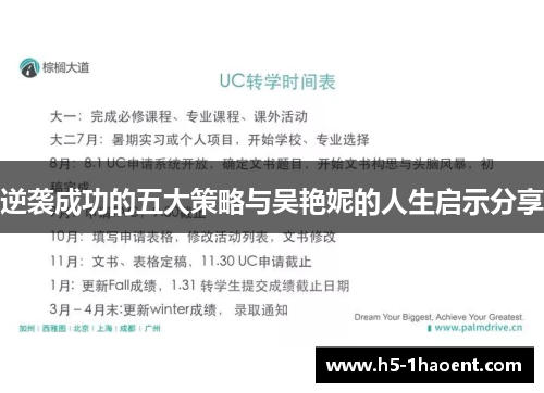 逆袭成功的五大策略与吴艳妮的人生启示分享